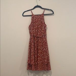 Blue Rain Orange Floral Dress